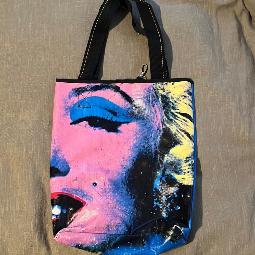 LOOP X Andy Warhol Marilyn Monroe Large Canvas Tote Bag LIKE NEW